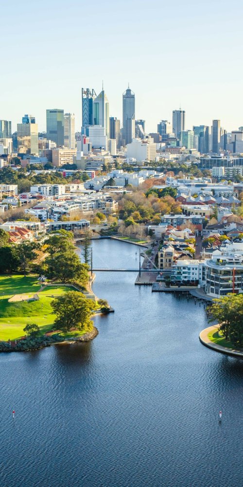 Perth public transport map or cultural district