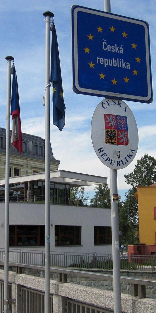 Historic street in Český Těšín