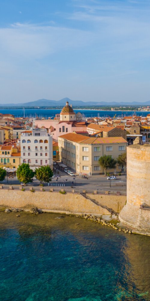Historic tram line in Alghero