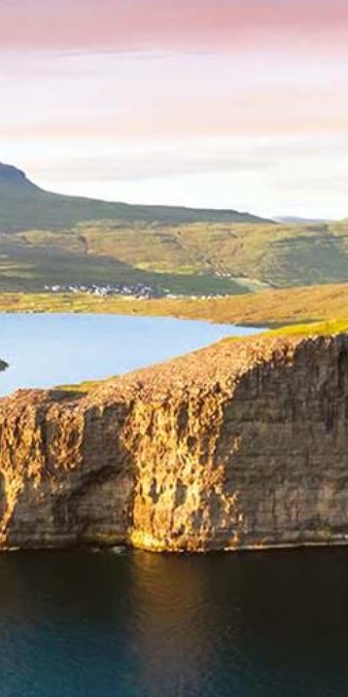 Historic street in Faroe Islands