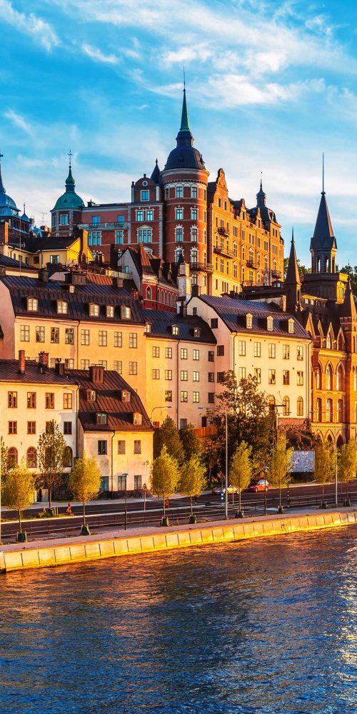 Stockholm tram and street scene