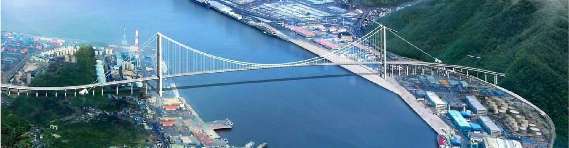 Ulsan cityscape at sunset