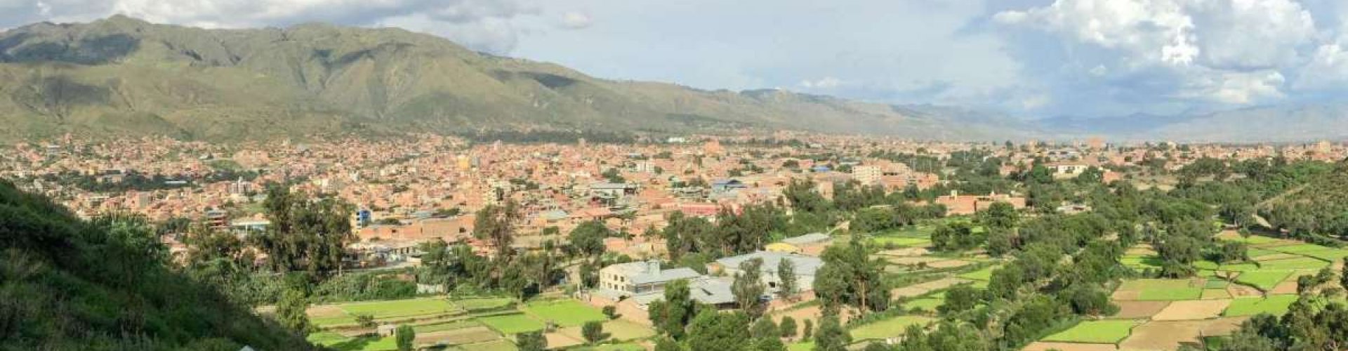 Sunset view over Cochabamba historic district