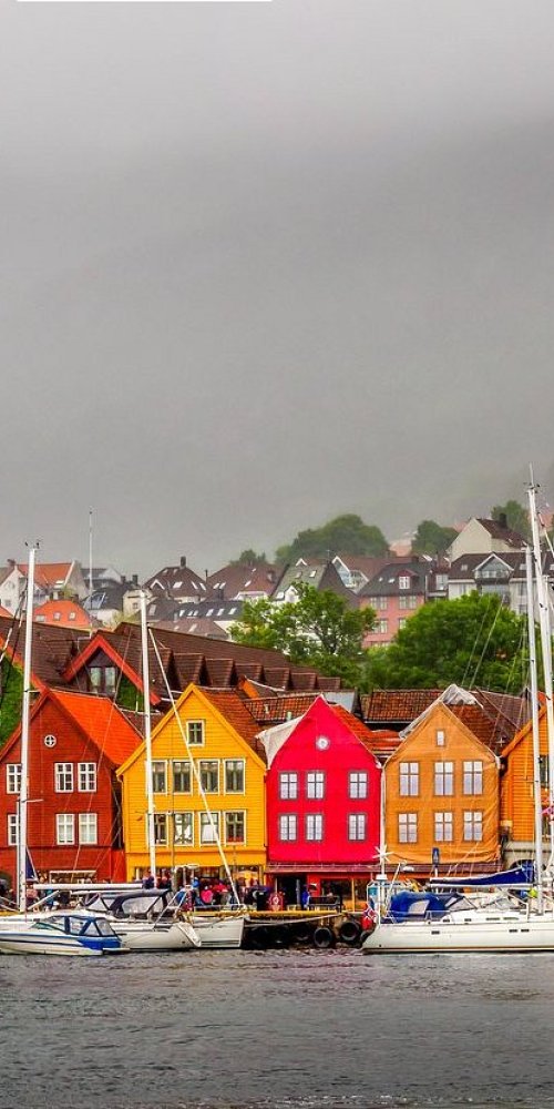 Bergen cityscape and transport