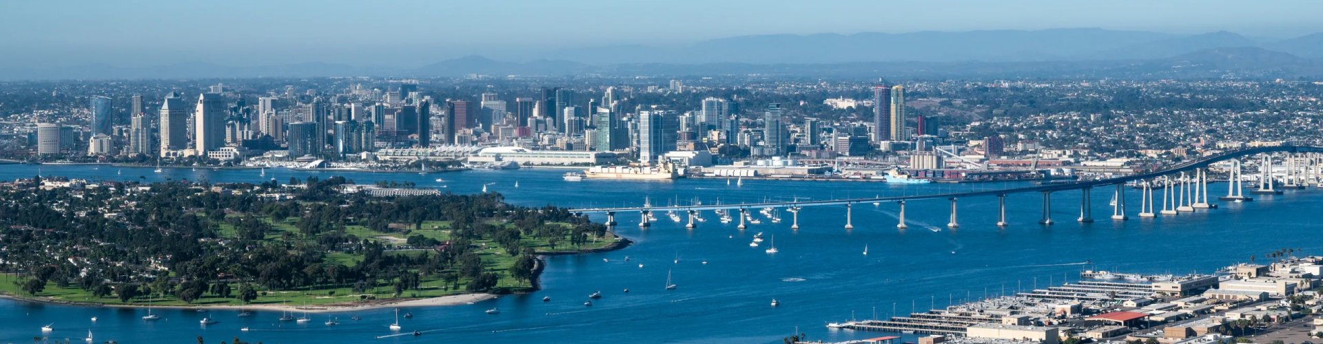 San Diego cultural landmarks at sunset