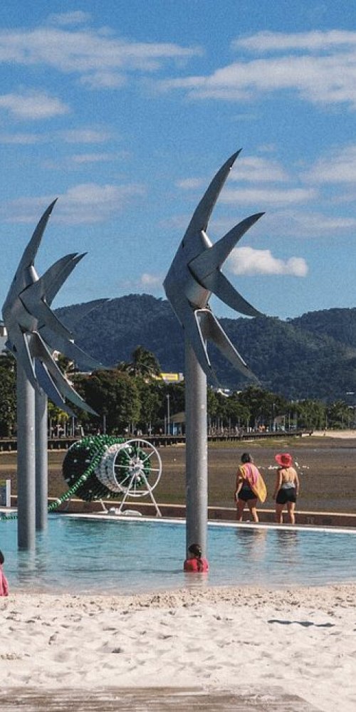 Cairns transport and historic cityscape