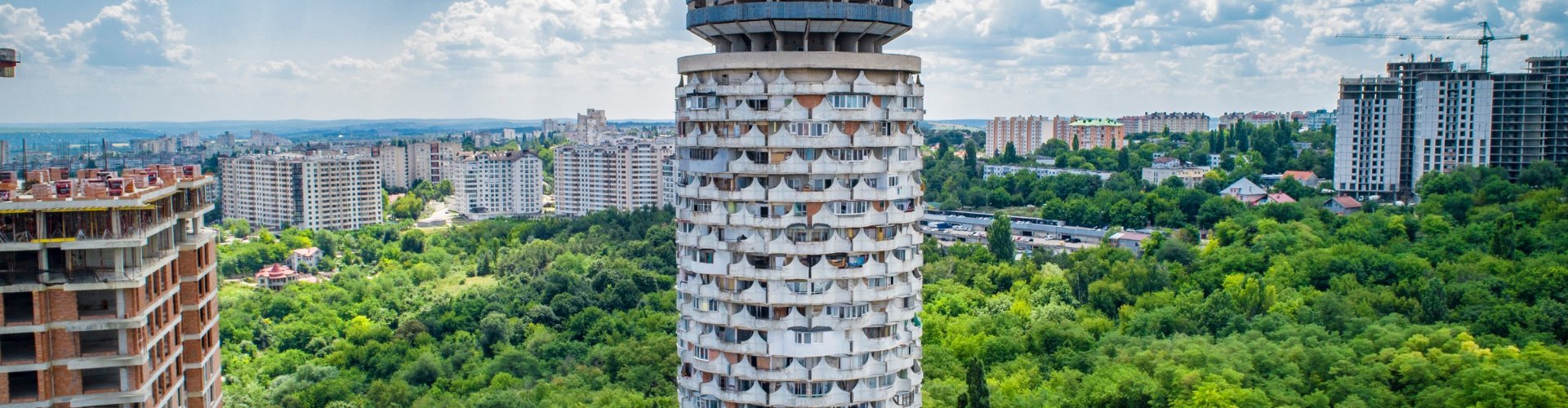 Sunset over Chişinău's historic landmarks