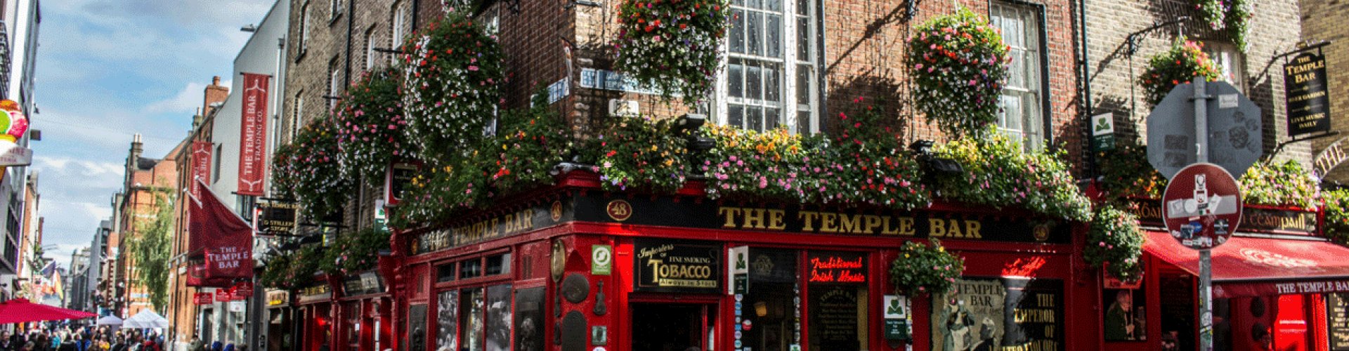 Dublin cityscape at sunset