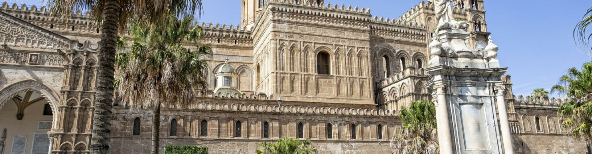 Palermo cityscape at sunset