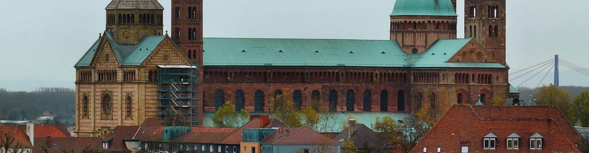 Speyer historic skyline at sunset