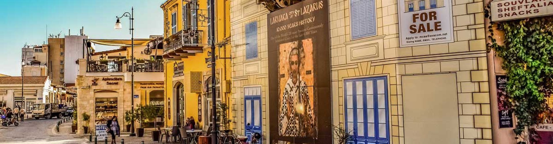 Sunset over Larnaca skyline