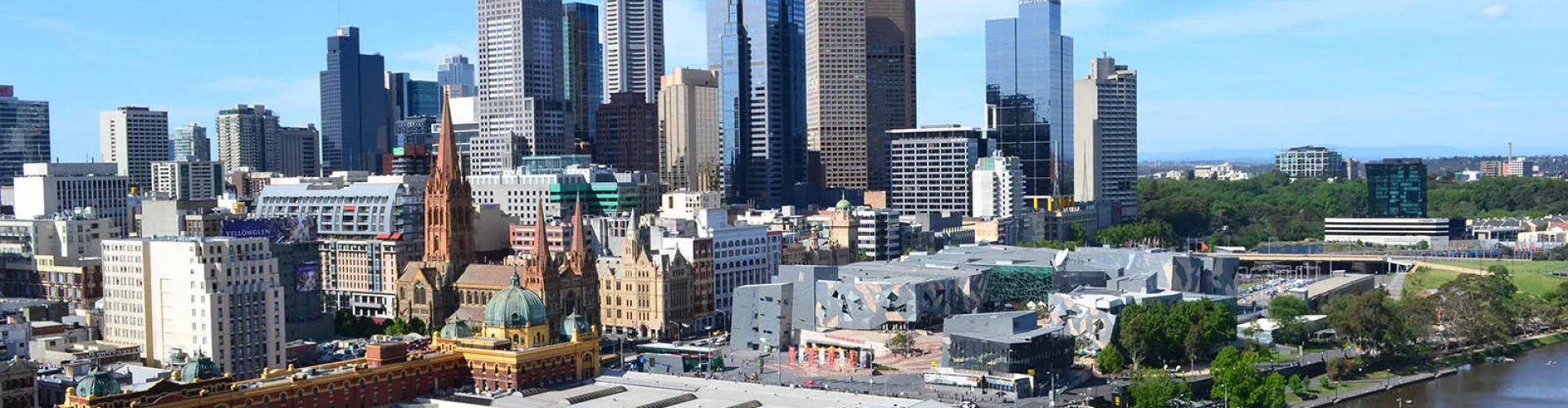 Sunset over Melbourne, VI, AU