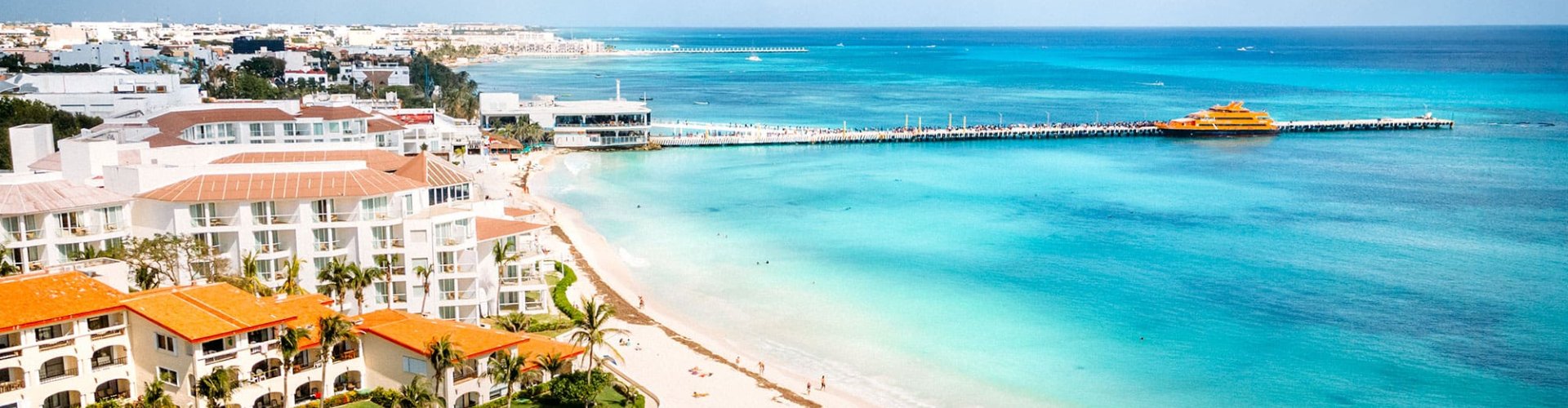 Beach sunset in Playa del Carmen, MX