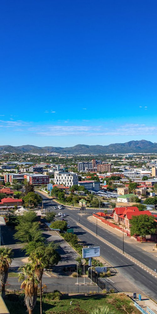 Historic street in Windhoek, Namibia