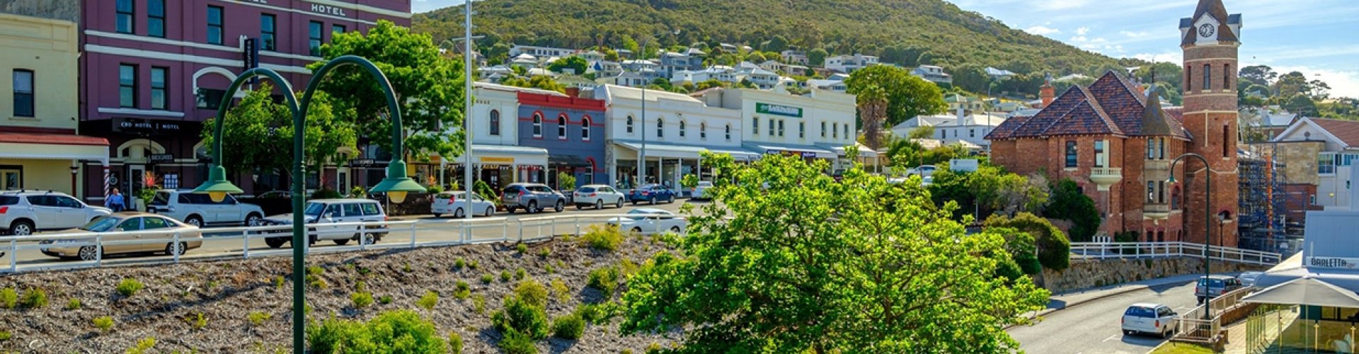 Albany historic skyline at sunset